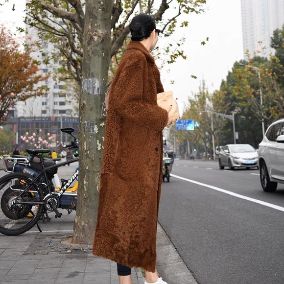 AmandaX 100% Turkish Imported 'Icelandic Wrap' Sheepskin Fur Outerwear S - Picture 5 of 16